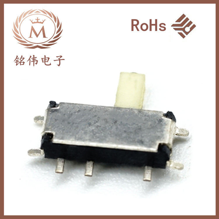 厂家直供微型拨动开关MSS12C01七脚贴片无人机滑动开关触动开关