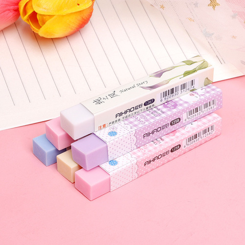 Korean-style creative cute multi-color long eraser for students to clean and study, wholesale learning supplies eraser