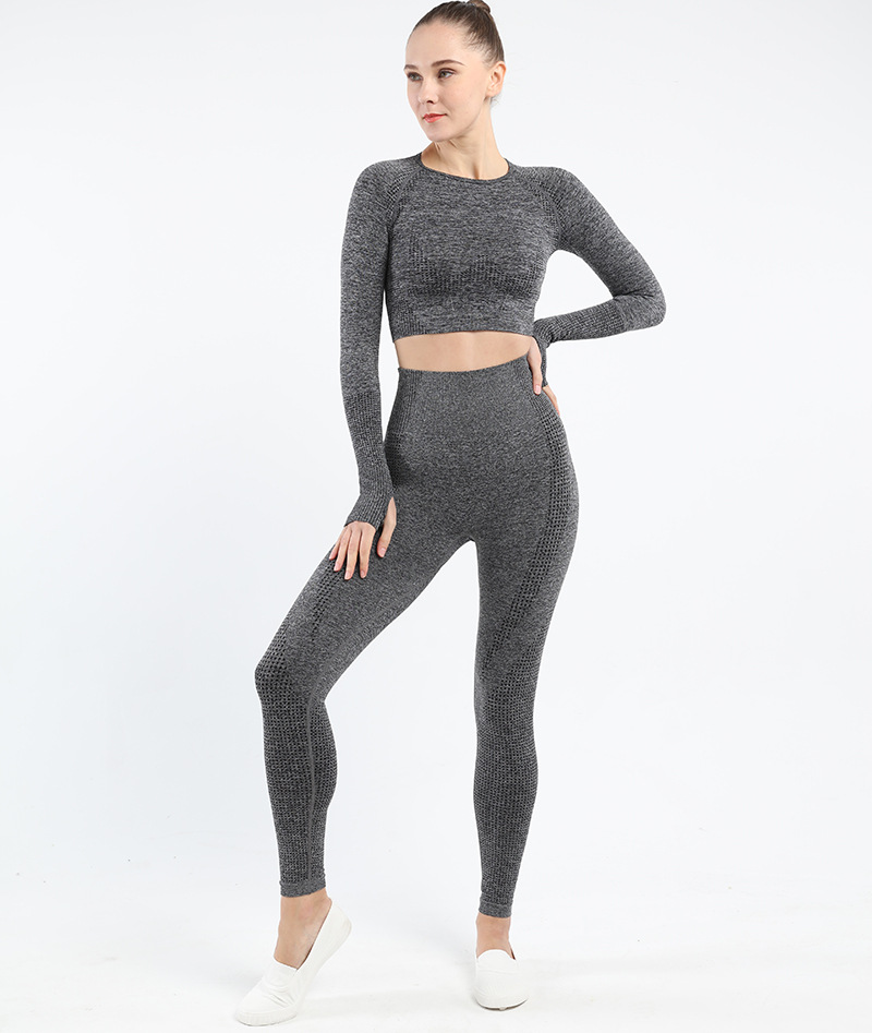 Décontractée Des Sports Couleur Unie Col Rond Survêtement T-shirt Leggings display picture 35