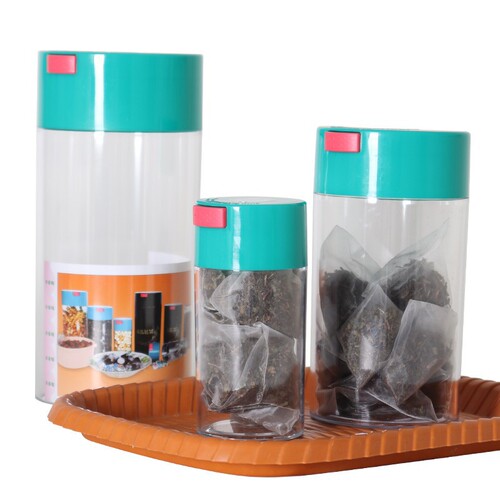 Qinqin vacuum sealed jar plastic kitchen milk tea shop storage jar coffee bean snack jar multi-specification storage jar