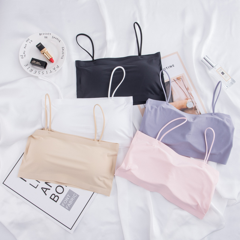 No trace Borneol Small chest camisole Wrap chest comfortable sleep undergarment covering the chest and abdomen Wireless motion Bras Versatile Underwear 2