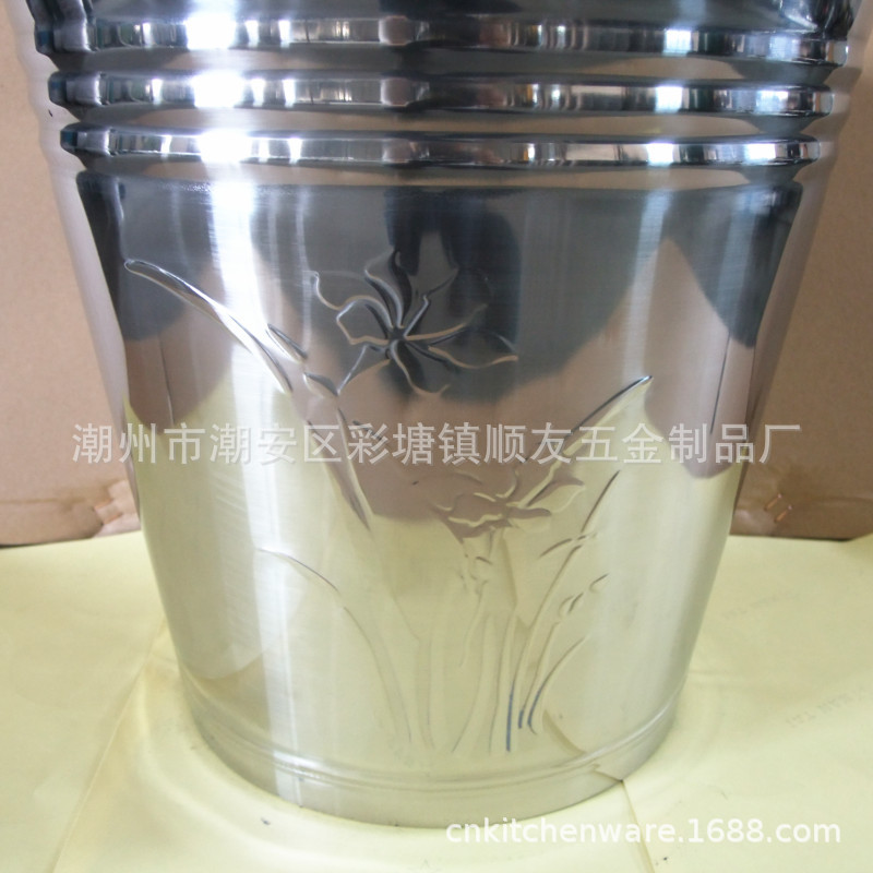 可接大单 尼日利亚斜水桶 桶身可印花鸟水果 201无磁不锈钢水桶