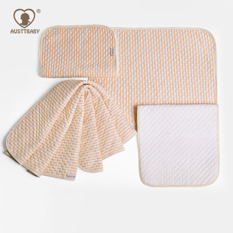 A015-005 AUSTTBABY 彩棉嬰兒隔尿墊 透氣加厚加大防水寶寶隔尿墊