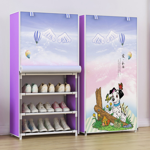 Simple shoe rack dustproof storage shoe cabinet storage rack assembly simple fashion creative cloth shoe cabinet bedroom foyer rack
