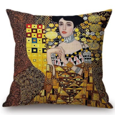 Декоративная подушка (Ван Гог) 45×45 см, съёмная наволочка с художественным принтом, абстрактный дизайн