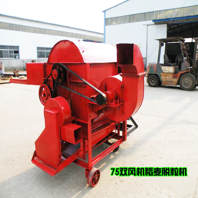 家用小型电动小麦脱粒机谷子高粱打粒机柴油机半自动秸秆粉碎机