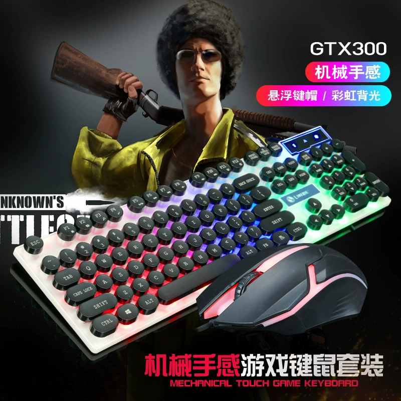 Keyboard, mouse, set, laptop for office, punk style