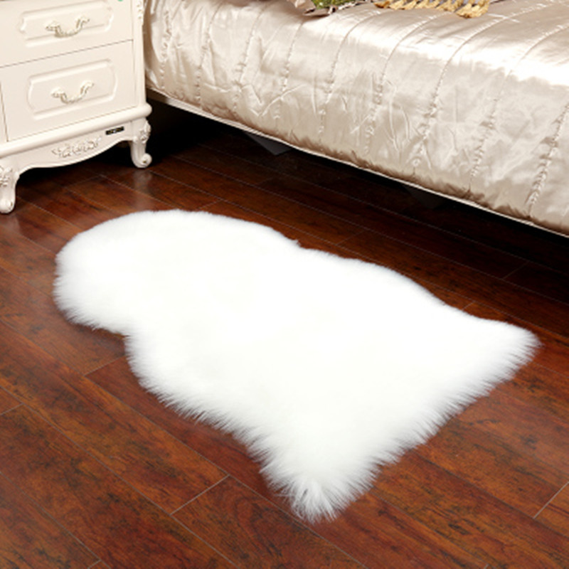 2020 new pattern Imitation wool Plush carpet Mat Australia Wool carpet bedroom a living room Customizable