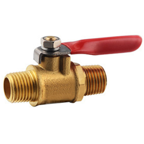 Pneumatic ball valve red handle small ball valve pagoda air pump valve switch 2/3/4 points to release water and gas double outer wire inner wire 1/4