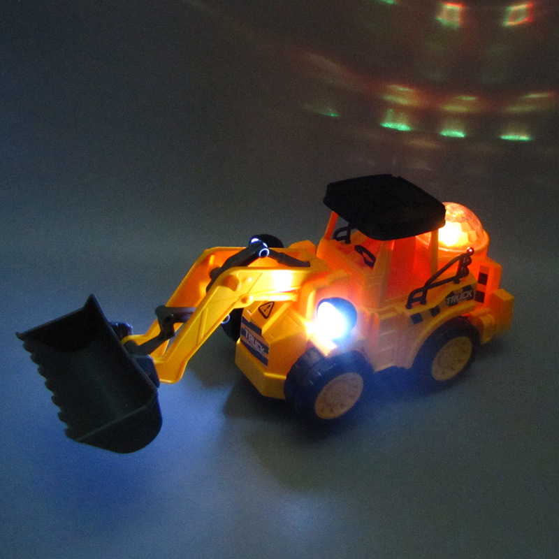 Universal DE LOS NIÑOS vehículo Ingeniería eléctrica excavadora bulldozer luz música modelo juguete