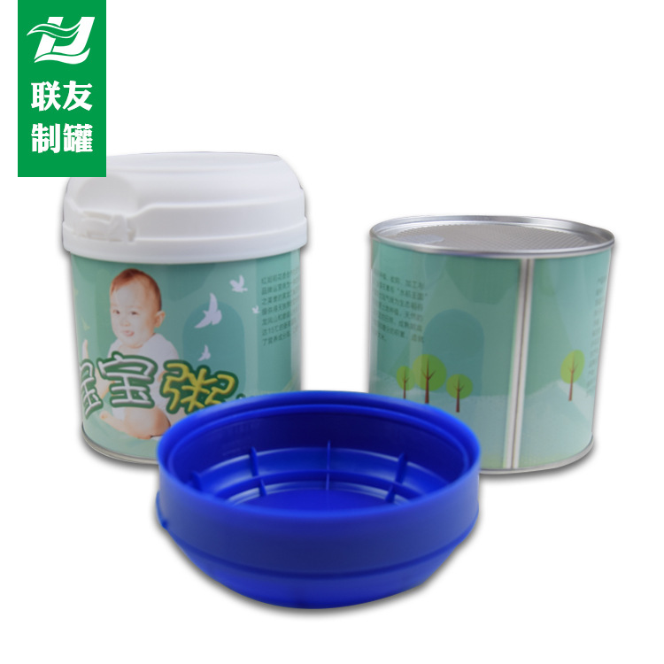 东莞马口铁罐定制生产密封储存罐厂家现货批发小米粥粉圆形铁罐