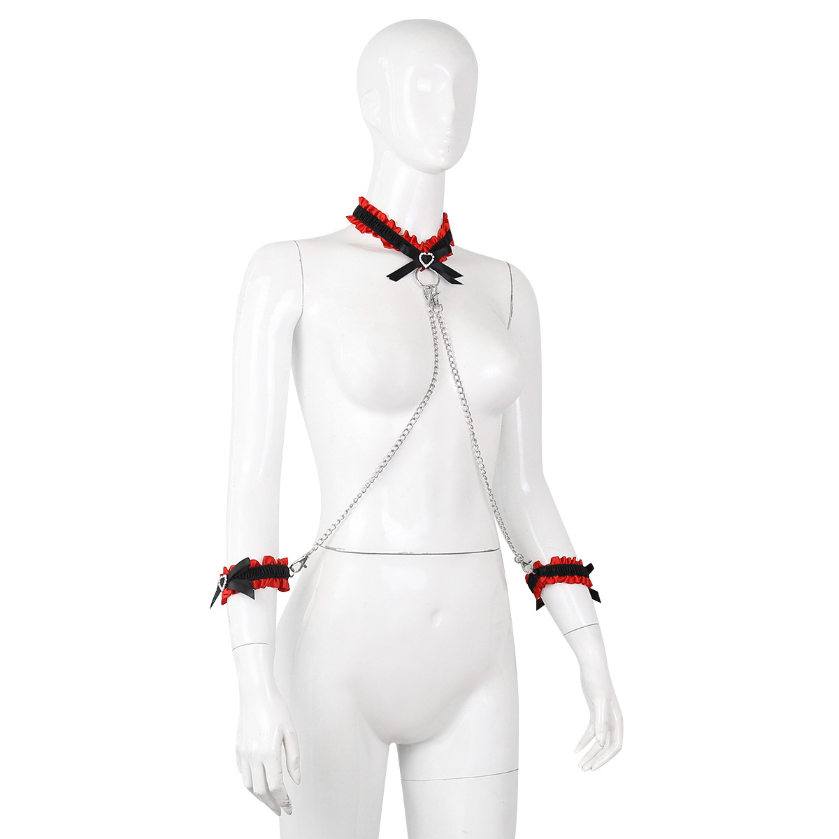 Tienda de fábrica al por mayor juguetes sexuales diamante encaje esposas cuello cubierta inversa espalda manguito juguetes alternativos pareja flirting pulsera image 3