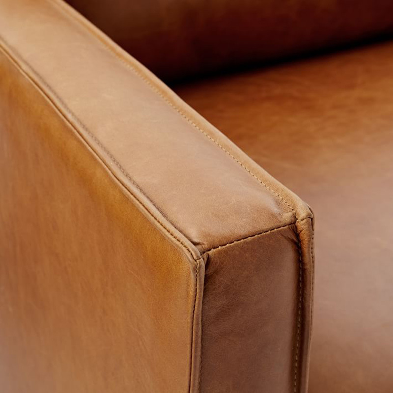 Yihaixuan nórdico sofá de cuero genuino simple moda tres pares solo salón mediano y pequeño apartamento muebles de oficina sofá