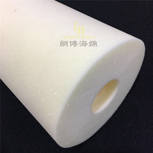 定制 高密白色滚轮海绵 印墨吸墨滚轮海绵管 压缩吸水海绵管