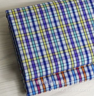 衬衫布料色织平纹现货批发