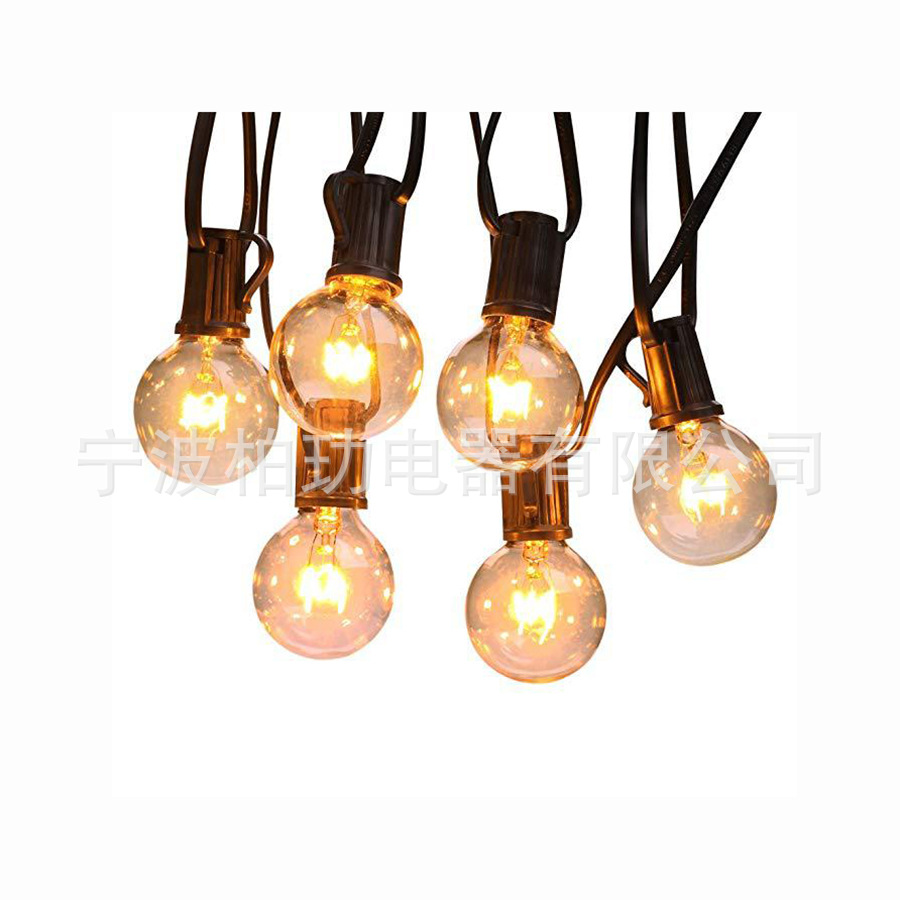 Manufactor Direct selling Wedding celebration festival low pressure 12V Fall G40 LED Bulb lamp string