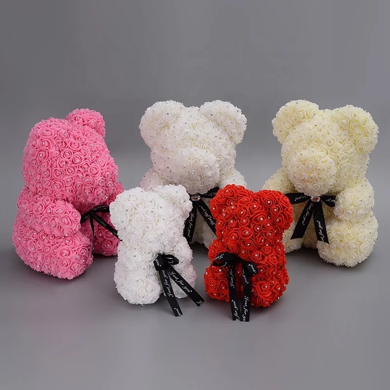 Diamond PE Foam Flower Hug Bear