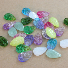 仿玉渐变捷克树叶琉璃珠子diy饰品配件发簪材料珠宝渐变琉璃珠