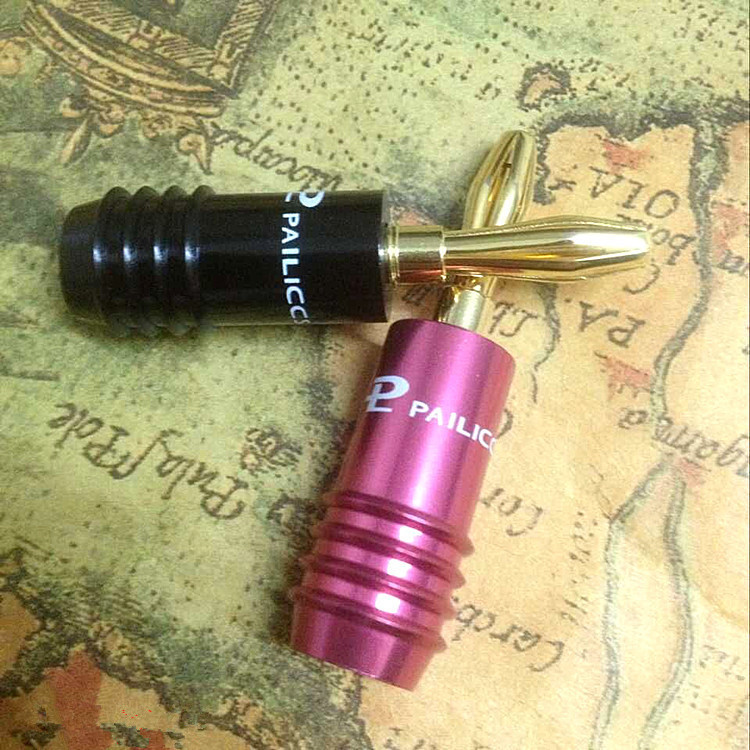 厂家直销香蕉头百威铜镀金香蕉头 音响插头插座 喇叭音箱线接头