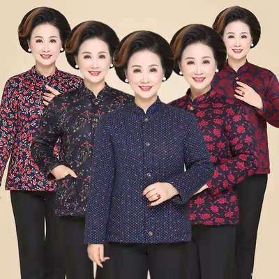 2019冬季新款 中老年女式駝絨仿超棉衣 媽媽裝保暖小棉襖