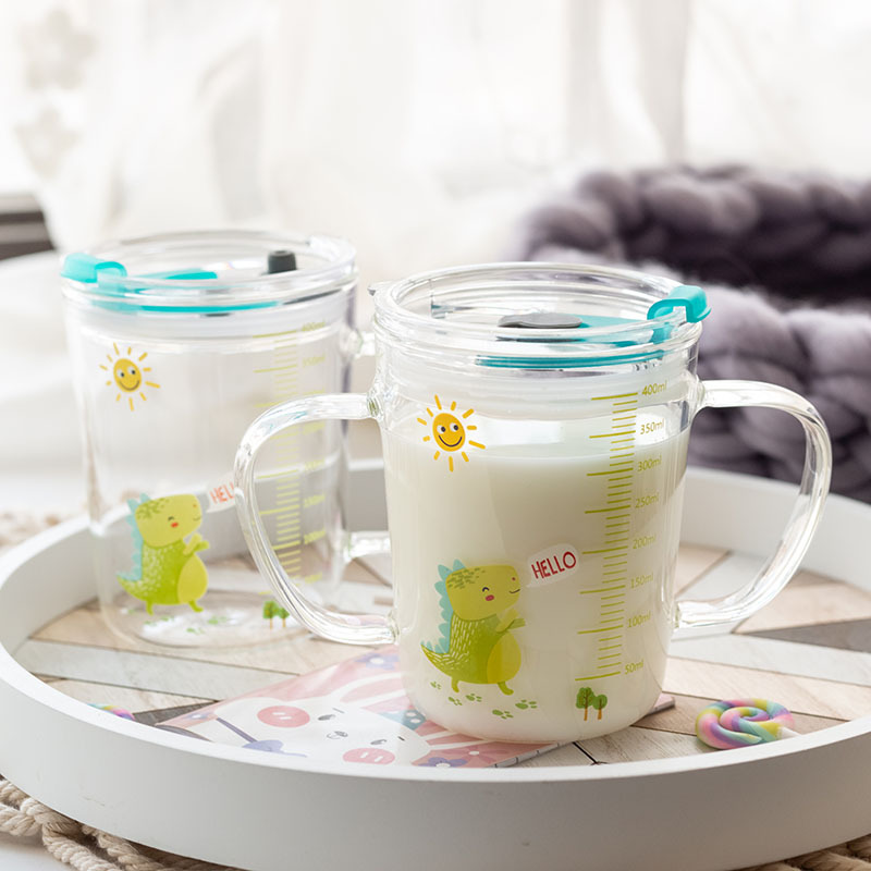 Children's cartoon glass with glass