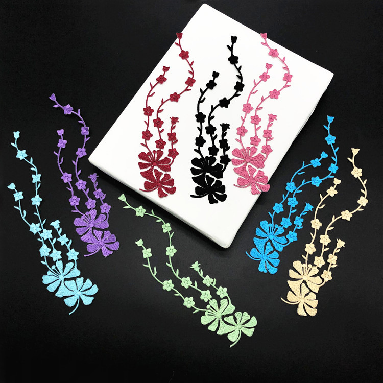 四叶草刺绣布贴衣服装饰辅料舞台服装布贴厂家直销批发