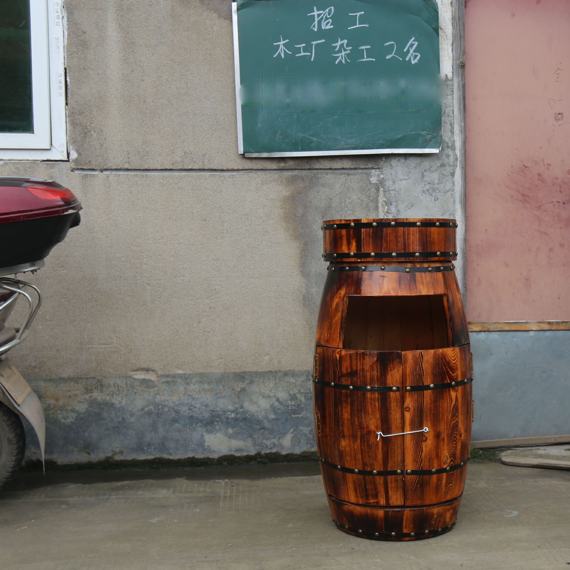 户外防腐木垃圾桶 户外果皮箱定制垃圾桶户外果皮箱垃圾分类/|ru