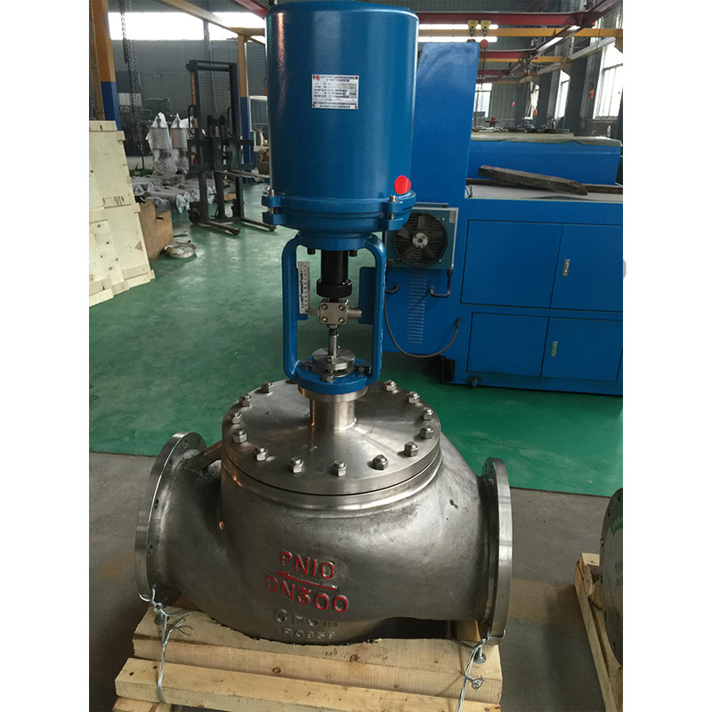 厂家直销 不锈钢单向电动温度调节阀 ZAZP电动单座调节阀