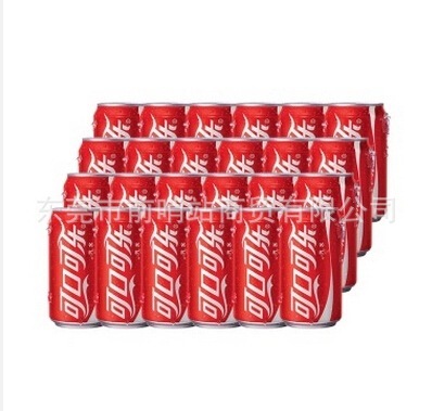 可口可乐330ml*24听装 碳酸饮料汽水 整箱装 易拉罐满3箱批发