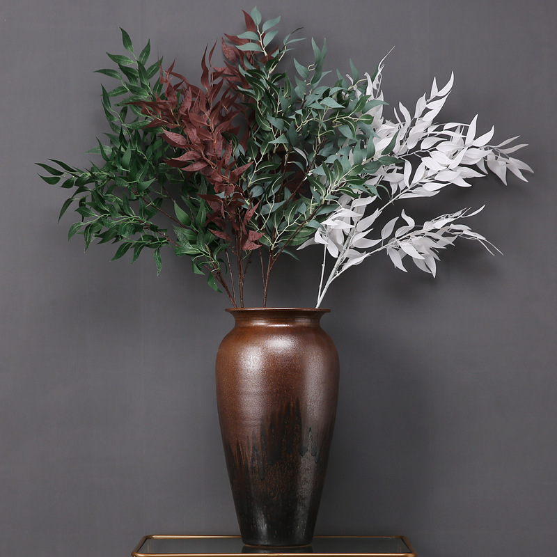 批发仿真单支柳叶柳条植物家居装饰婚庆摆件插花盆栽盆景绿植墙|ms