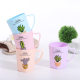 Candy Color Couple Cup Plastic Brush Cup High Quality Plastic Cup Love Mouth Cup Wash Cup Drinking Cup