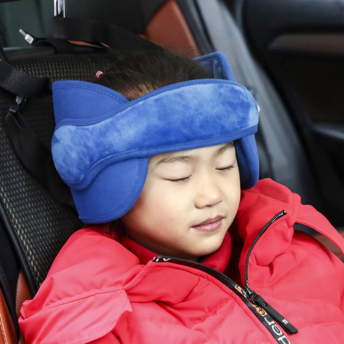 新款车载儿童护颈枕车用头枕婴儿头部睡眠固定带汽车座椅头带头枕