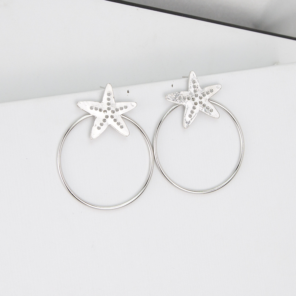 Fashion Alloy Ring Star Earrings Wholesale Earrings display picture 7