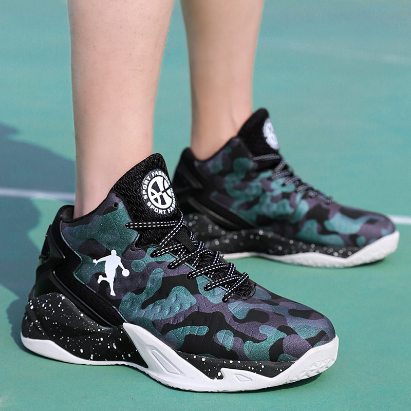 跨境亚马逊速卖通运动鞋男鞋高帮减震战靴防滑青少年球鞋男批发|ms