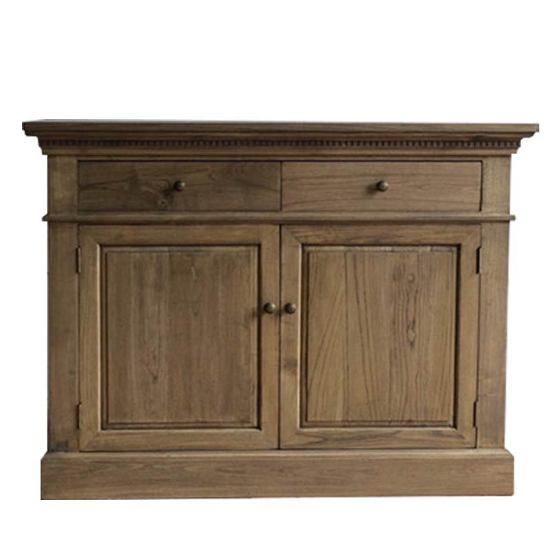 仿古实木家具 原木色餐具柜可定制|ms