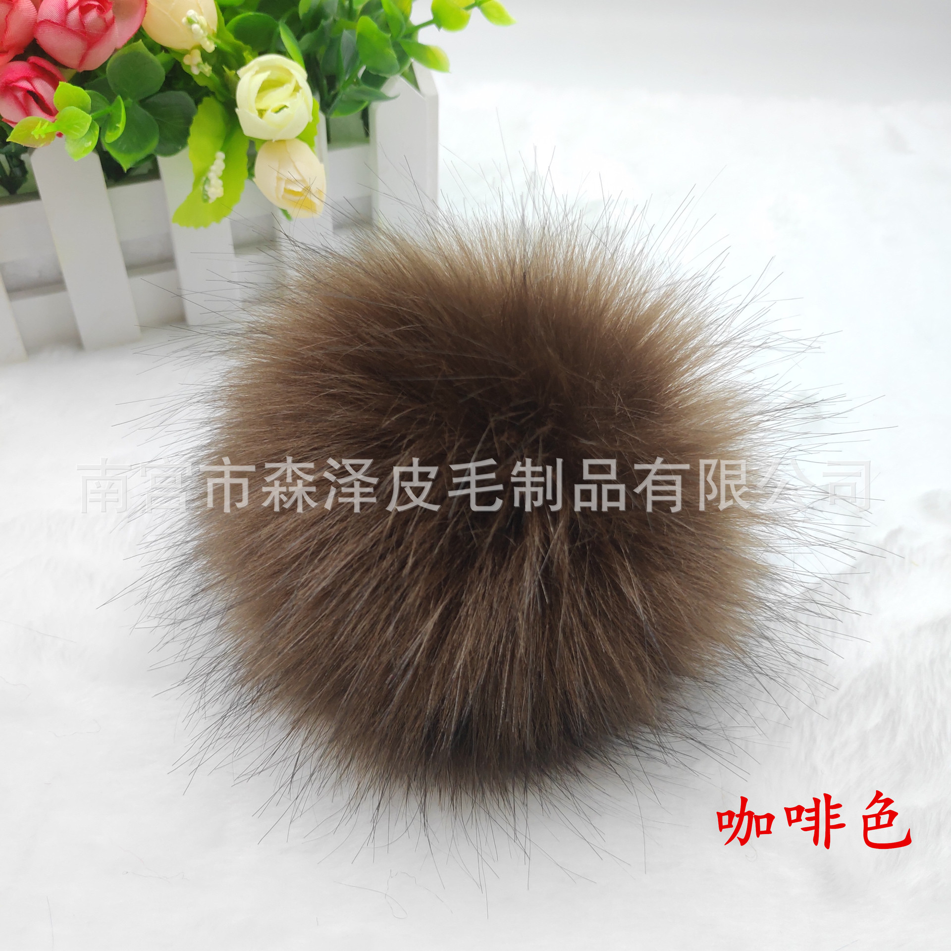 Venta caliente transfronteriza de imitación de piel de zorro de imitación de mapache de imitación de piel de conejo bola de piel sombrero colgante de color imitación de piel falsa bola