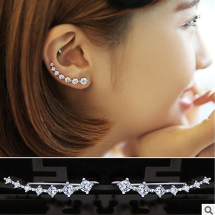 9g Weight Rhinestones Inlay Material Earrings Classification 1 Pair Quantity 1 Pair Simple Style Geometric Copper Inlay Rhinestones Earrings