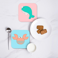 Home stylish high-temperature resistant animal series silicone 3D heat insulation coaster dining mat bowl mat table mat pot mat