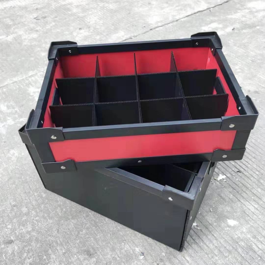 加硬5mm防静电电子产品周转骨架箱 蓝色防潮防水钙塑箱可印logo