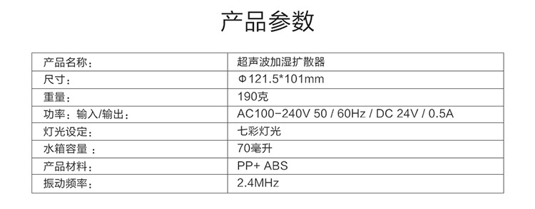 亚马逊新款空气净化加湿器 家用精油香薰夜灯雾化器usb扩散喷香机