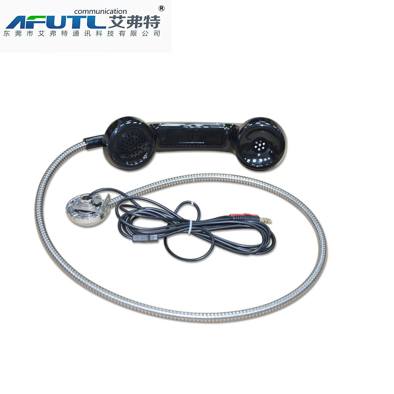 컴퓨터 방수, 방진 및 방폭 라운드 오디오 산업용 핸들 이어 피스에 연결된 3.5 인치 듀얼 오디오 헤드 핸들 이어폰