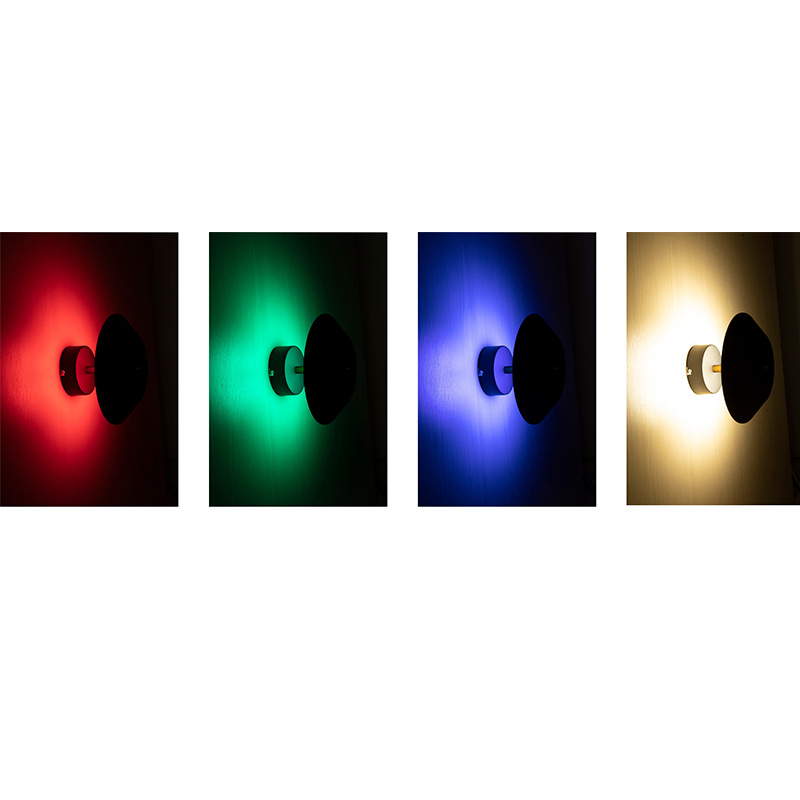 床头灯现代简约创意个性led壁灯客厅过道背景墙灯LED飞碟壁灯