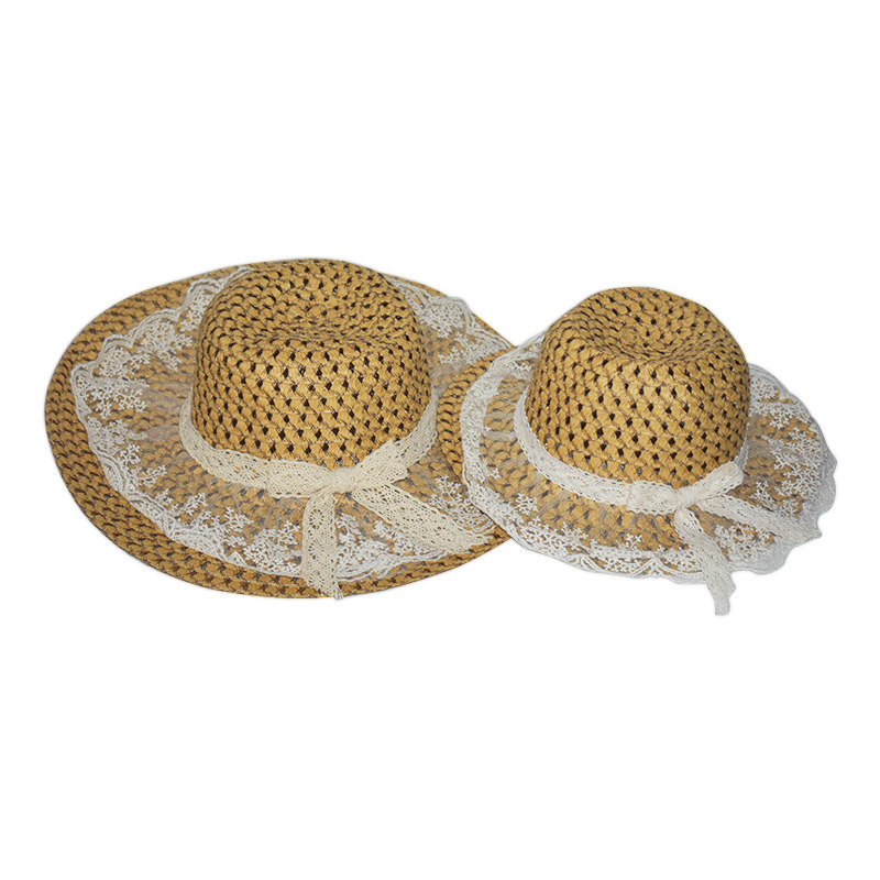 Guirnalda de primavera y otoño para mujer sombrero de ala ancha estilo coreano sombrero para el sol al aire libre sombrero de paja de vacaciones sombrero de loto tirado a mano