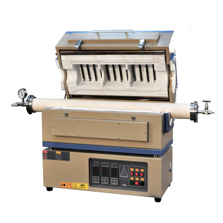 沈阳科晶1500℃双温区开启式管式炉--OTF-1500X-II