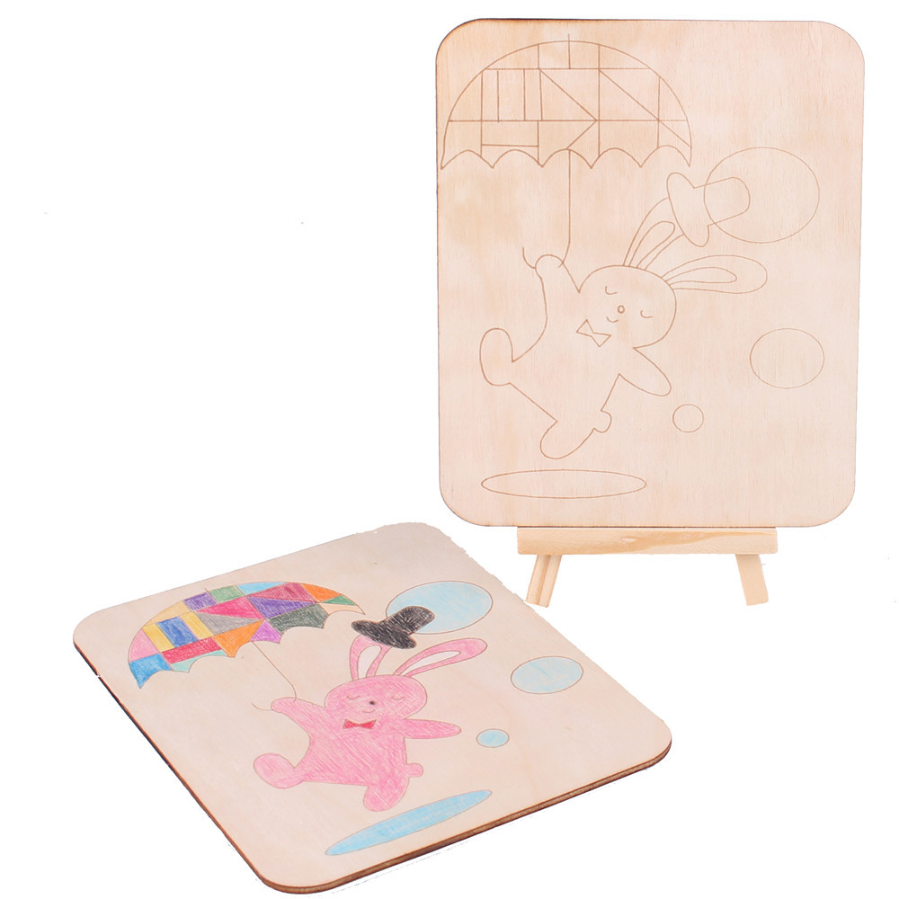 Pintura de tablero de madera de color con soporte graffiti pintura de arcilla de color copo de nieve barro Perla pequeña producción DIY pintura de tablero de madera hecha a mano