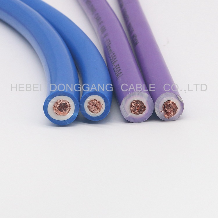 厂家生产出口PVC焊接电缆 PVC电焊机焊把线 无氧铜丝电焊线70平方