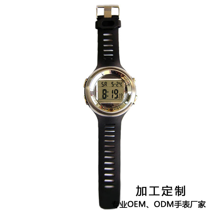 深圳電子手表廠家新款振動鬧鈴運動手表倒計時防水設計震動提醒