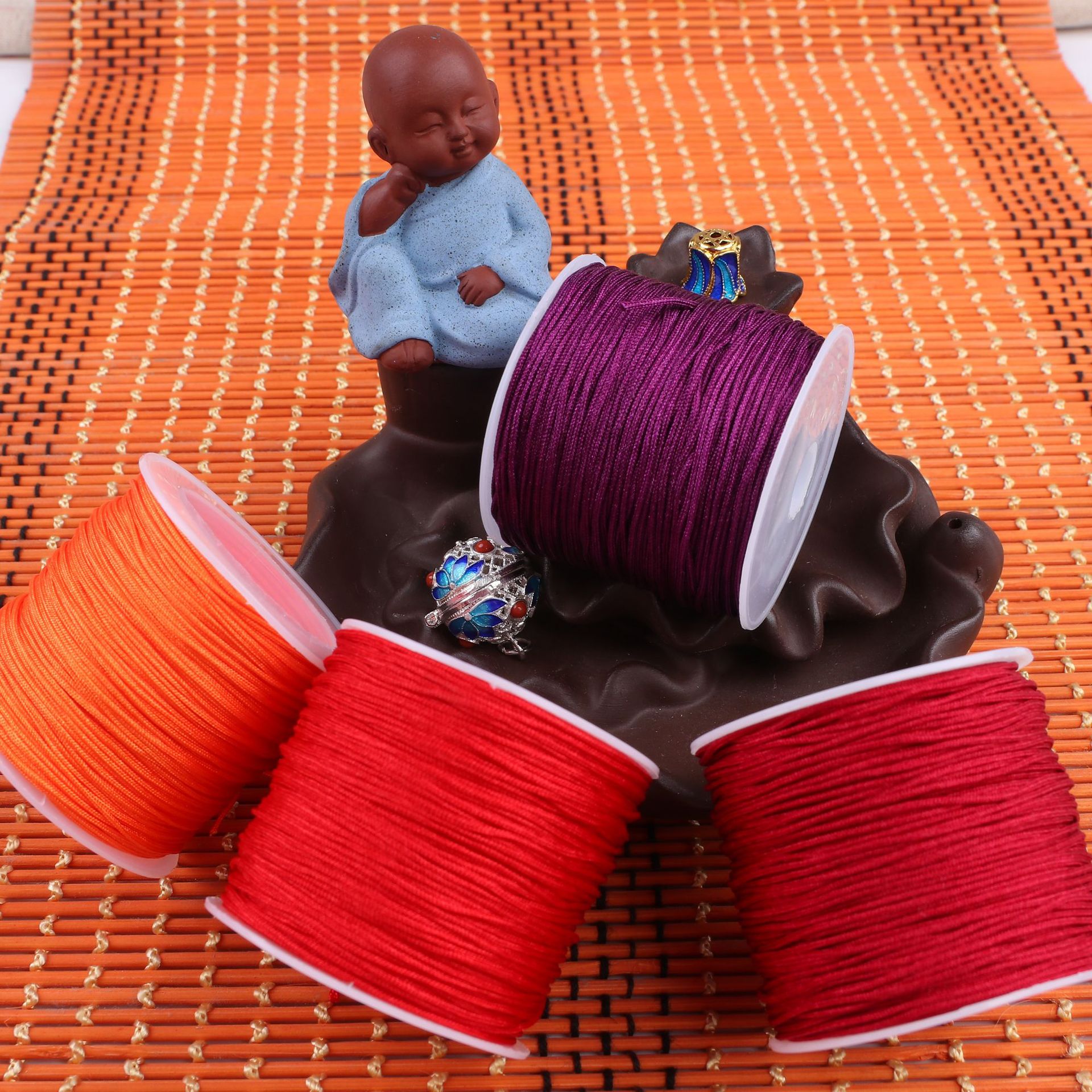 woven red rope bracelet handmade