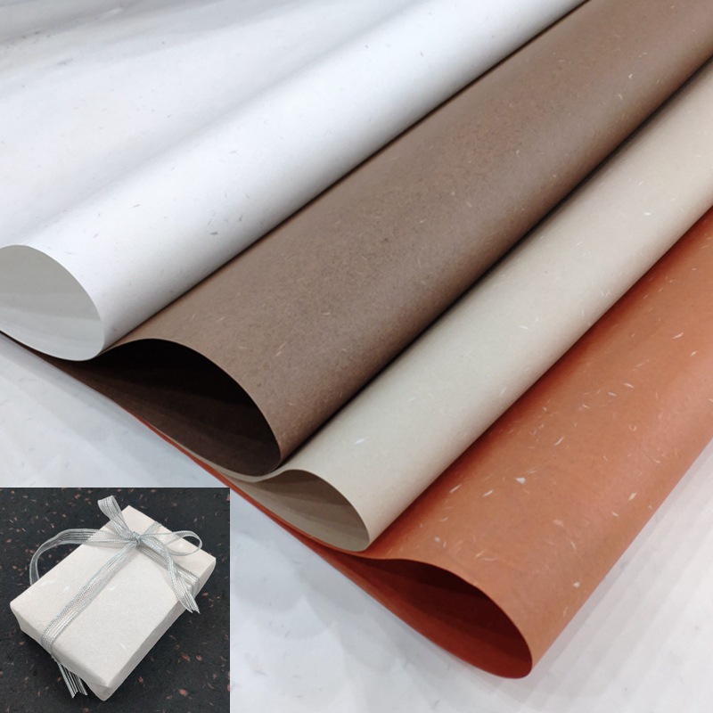 韩纸房机械麦穗纸特种纸创意包书节日礼品鲜花包装材料纸单面