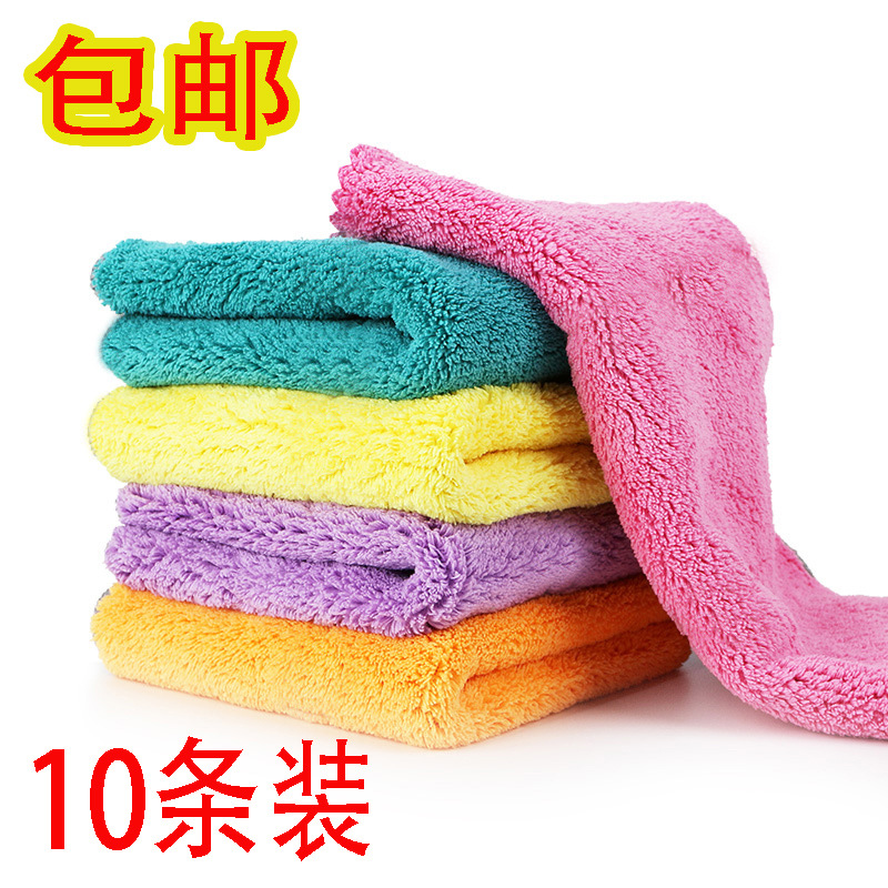 【包邮10条】不沾油抹布磨绒珊瑚绒加厚毛巾赠品毛巾定制吸水巾|ms